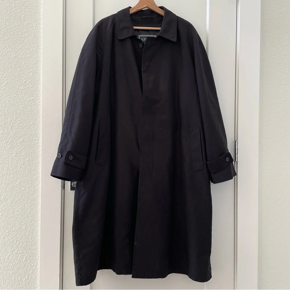 Lauren Ralph Lauren Mens Rain Coat W/ Wool Blend Zip Out Liner (No Belt) 44R